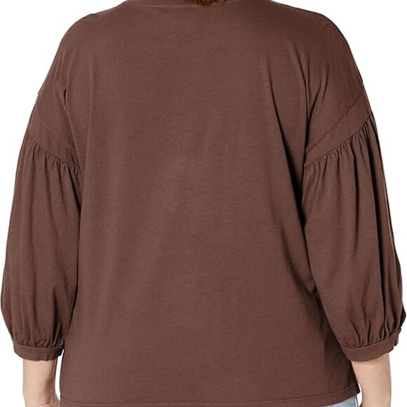 NWT Velvet by Graham & Spencer Prudy Sueded Cotton Puff Sleeve Tee - Picture 2 of 2